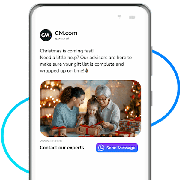 Post du compte CM.com sur l'arrivée imminente de Noël.